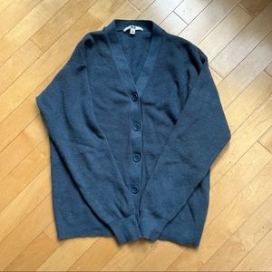 Uniqlo blue ribbed cardigan (XS)